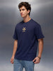 Classic Back Printed T-Shirt   |  Navy Blue