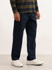 Solid Loose Fit Denim Jeans | Dark Blue