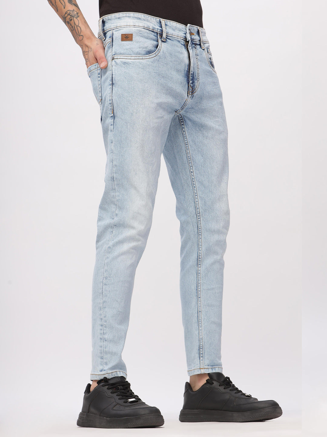 Blue Mist Cropped Denim Jeans