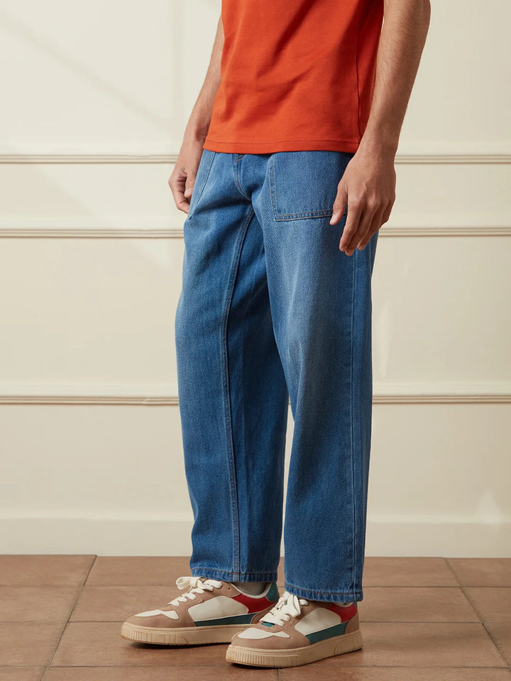 Light Fade Loose Fit Jeans | Blue