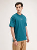 Oversized Placement Cut & Sew T-Shirt | Green