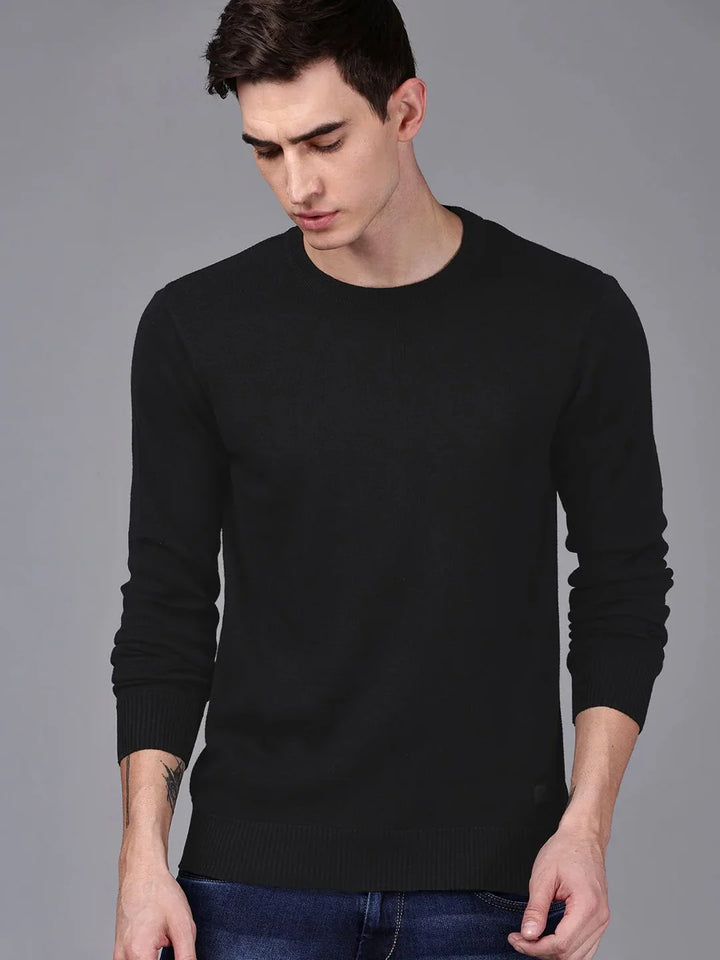 Simple Black Crewneck Shirt