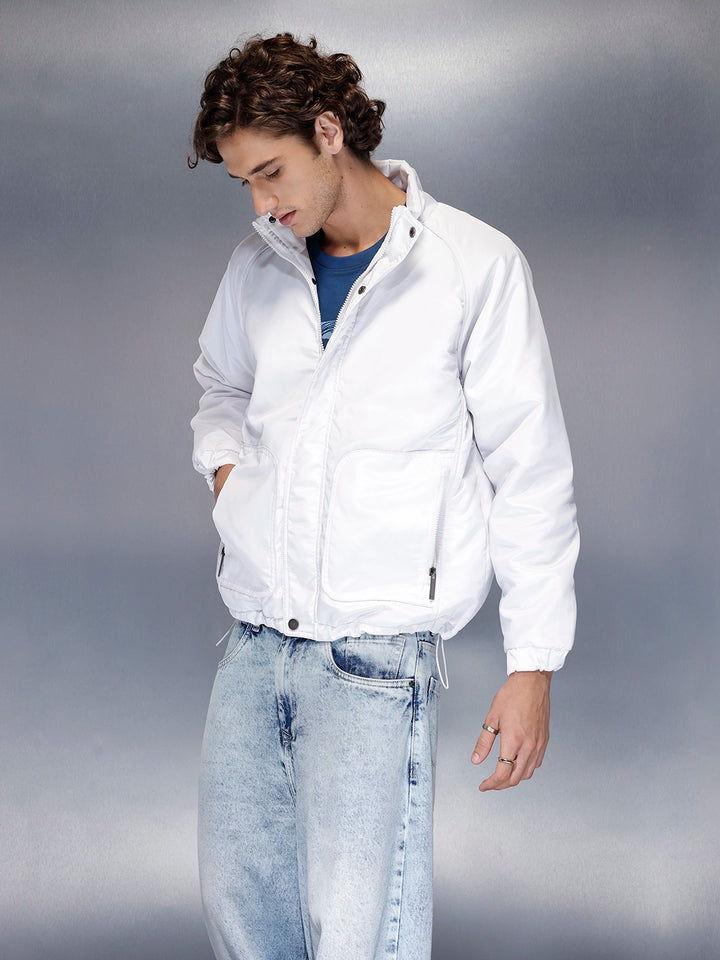 Men’s lightweight white bomber jacket | Off White