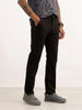 Solid Slim Fit Trouser | Black