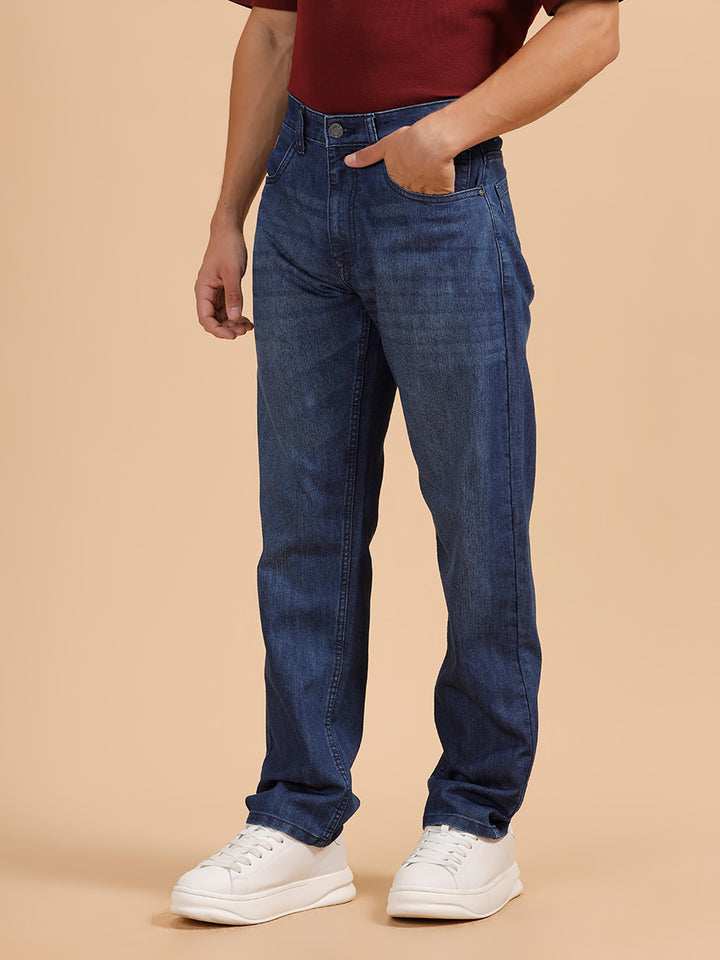 Heavy Fade Anti Fit Jeans | Dark Blue