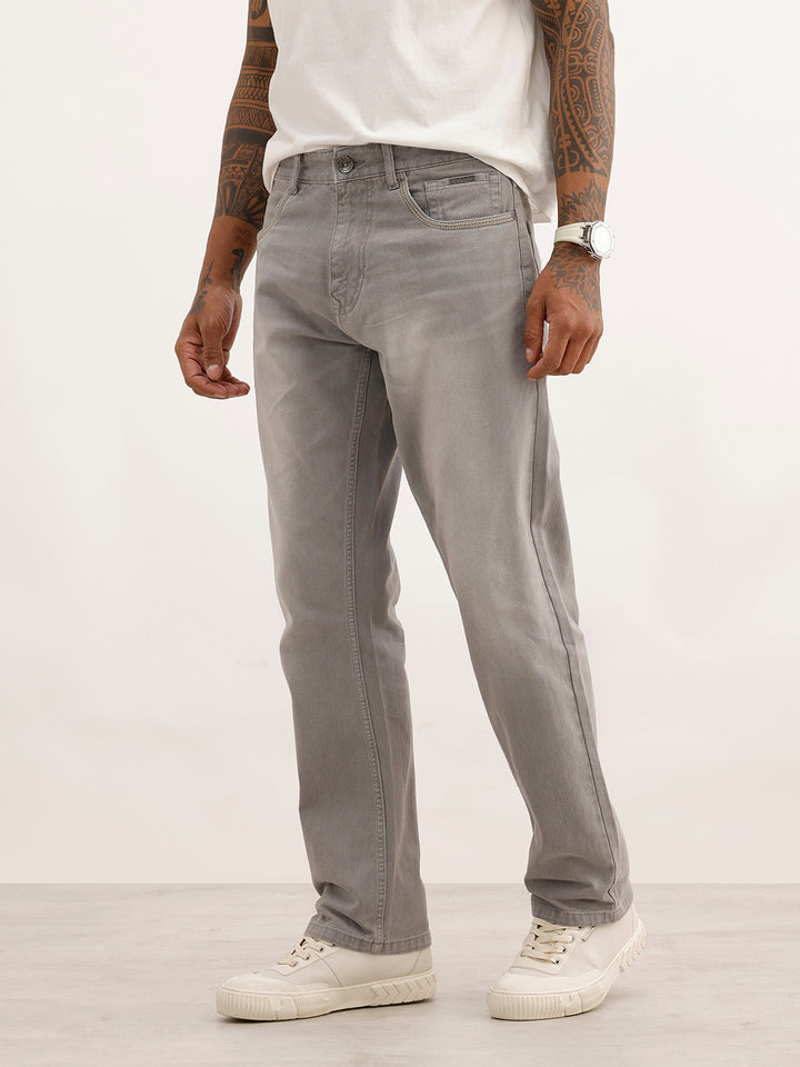 Solid Anti Fit Denim Jeans | Grey