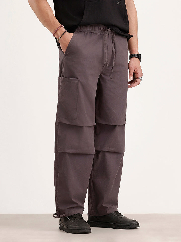 Loose Fit Cargo Trouser | Grey