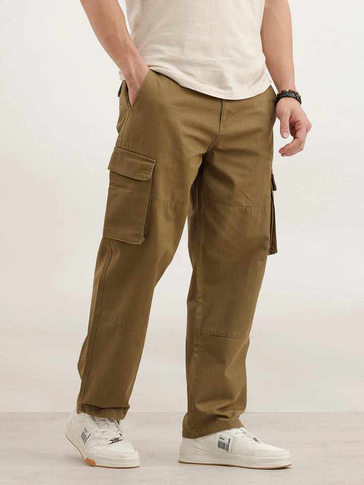 Loose Fit Cargo Trouser  | Olive