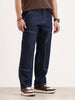 Loose Fit Cut & Sew Denim Jeans | Dark Blue