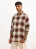 Slim Fit Checkered Shirt | Khaki | WSH02FSSL0036S