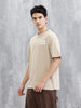 Solid Patch Detail T-Shirt | Khaki