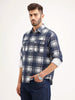 Comfort Fit Double Pocket Checkered Shirt | Blue