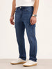 Relaxed Fit Cargo Denim Jeans | Blue