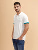 Contrast Details Regular Fit Polo T-Shirt | White