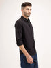 Solid Slim Fit 100% Cotton Shirt | Black