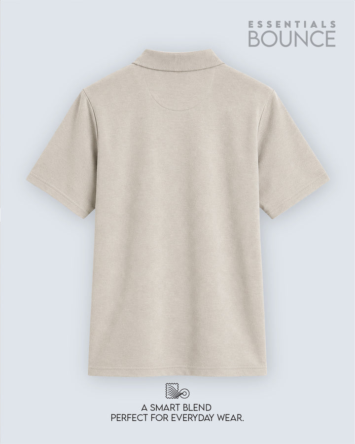 No Brainer Bounce Slim Fit Polo T-Shirt | Essential | Beige