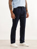 Solid Straight Fit Trouser | Navy Blue