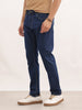 Solid Tapered Fit Denim Jeans | Dark Blue