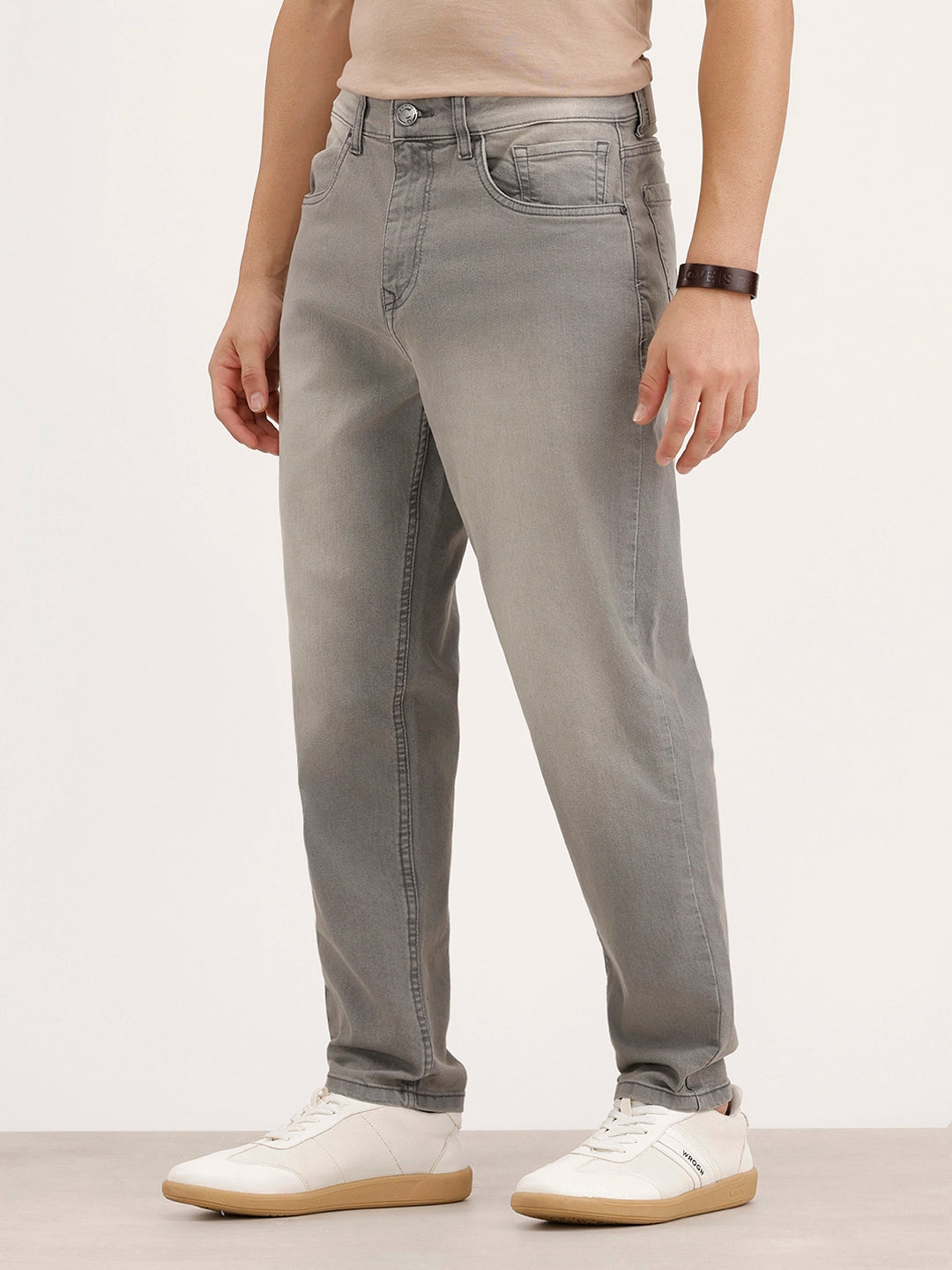 Ankle Slim Fit Denim Jeans | Grey