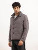 Solid Regular Fit Puffer Jacket | Grey