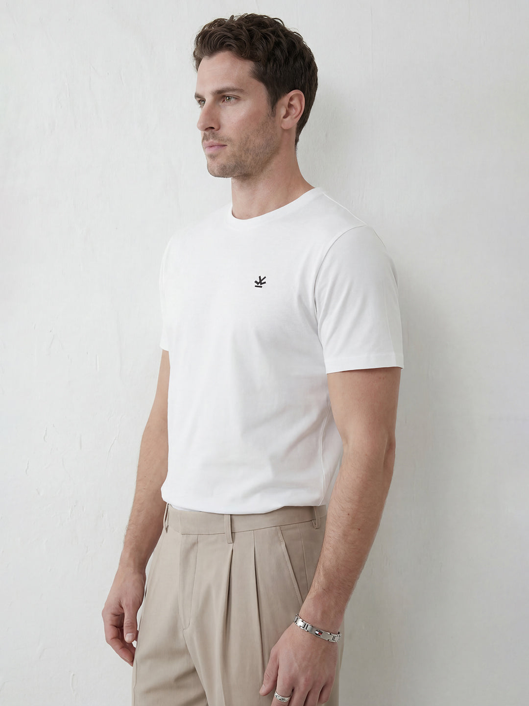 Solid Slim Fit T-Shirt | White