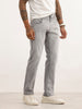 Heavy Faded Straight Fit Denim Jeans | Grey