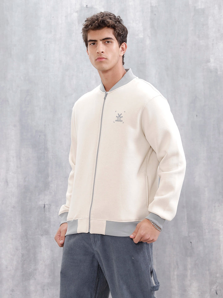 Men's Casual Zip-Up Jacket With Contrast Trim | Tapioca