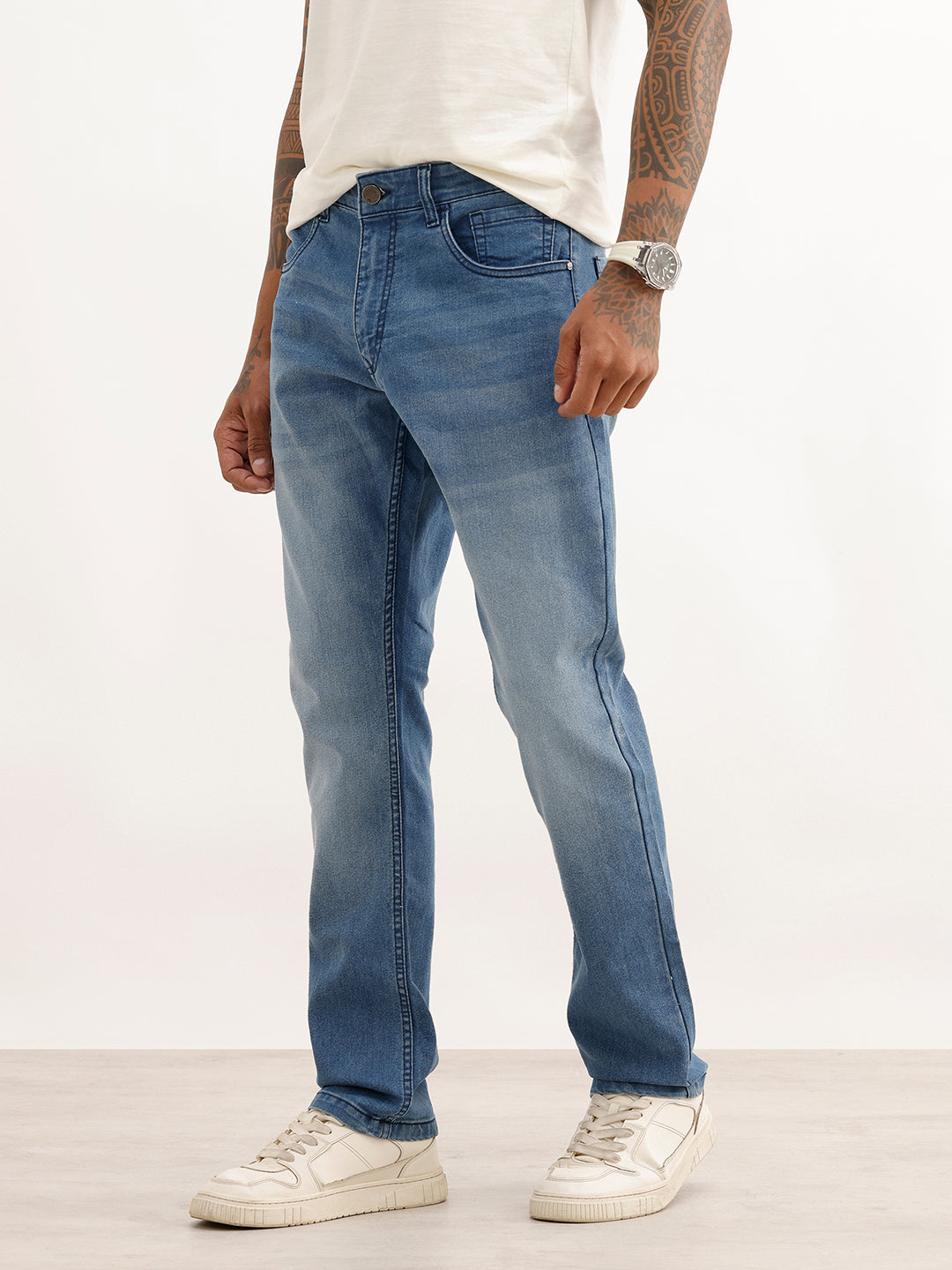 Men's Casual Straight Fit jeans | Light Blue