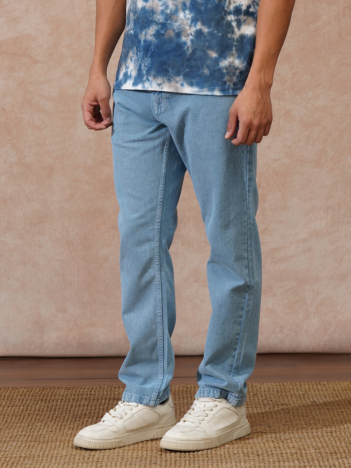 Heavy Fade Relaxed Fit Jeans | Blue