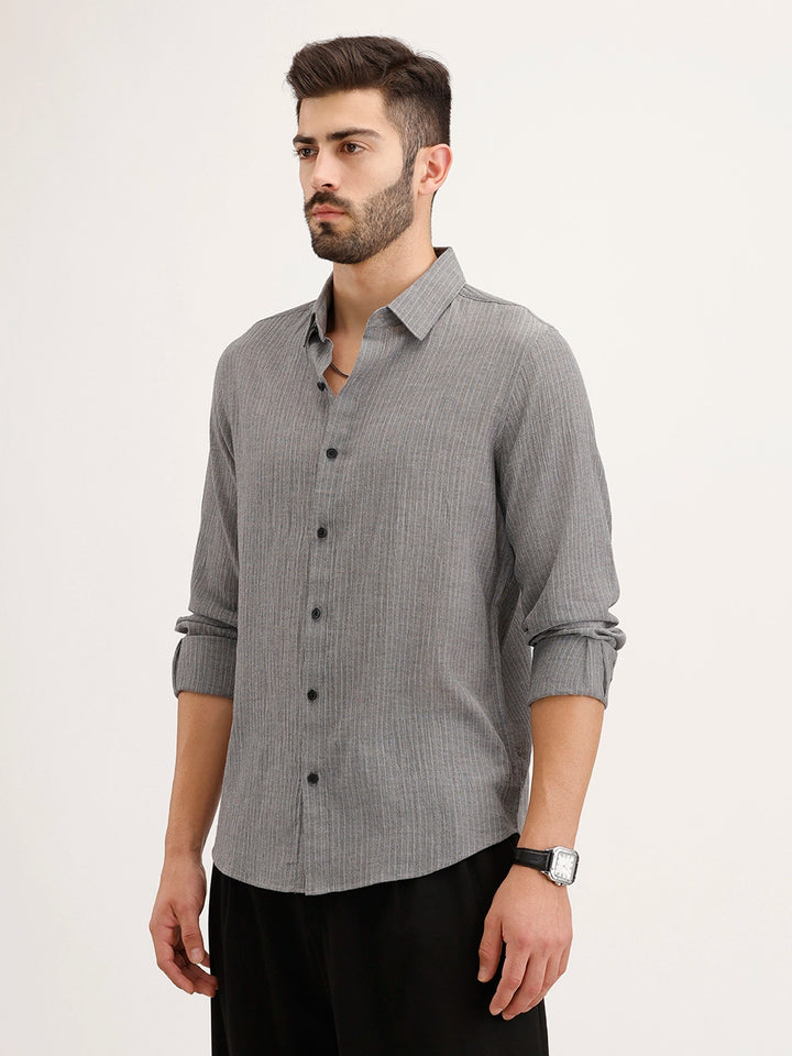 Slim Fit 100% Cotton Shirt | Grey