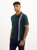 Slim Fit Placement Printed Polo T-Shirt | Dark Green