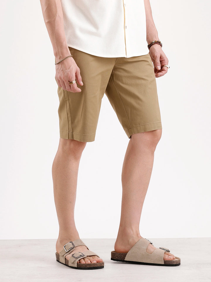 Classic Slim Fit Shorts   |  Khaki