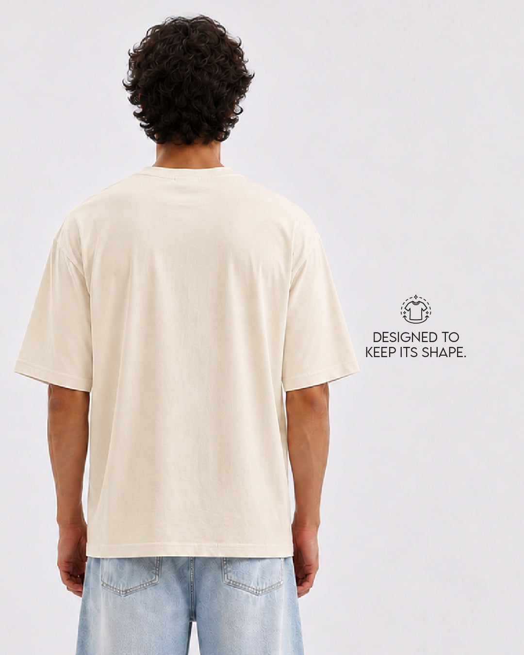 Core Basics Oversized Fit T-Shirt | Essential | Beige | WTS01HSSL1313W