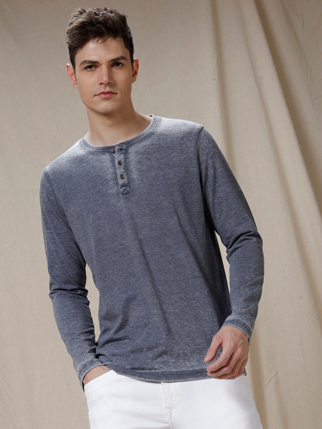 Washed Classic Henley T-Shirt