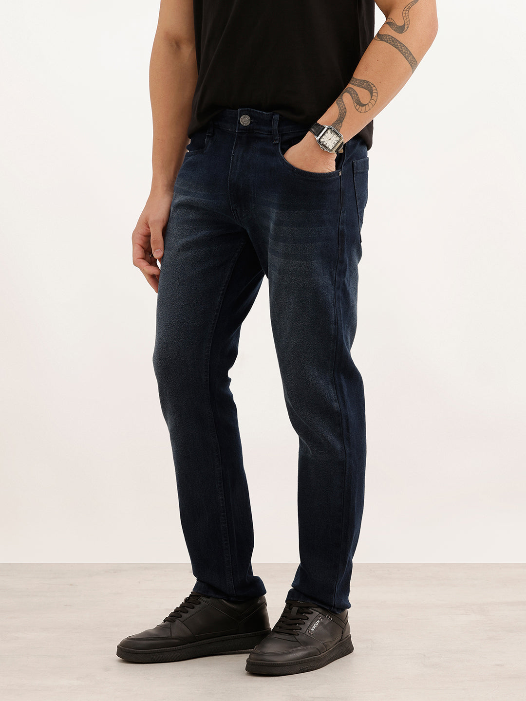 Faded Slim Fit Denim Jeans | Blue
