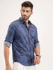 Regular Fit AOP Shirt | Navy Blue