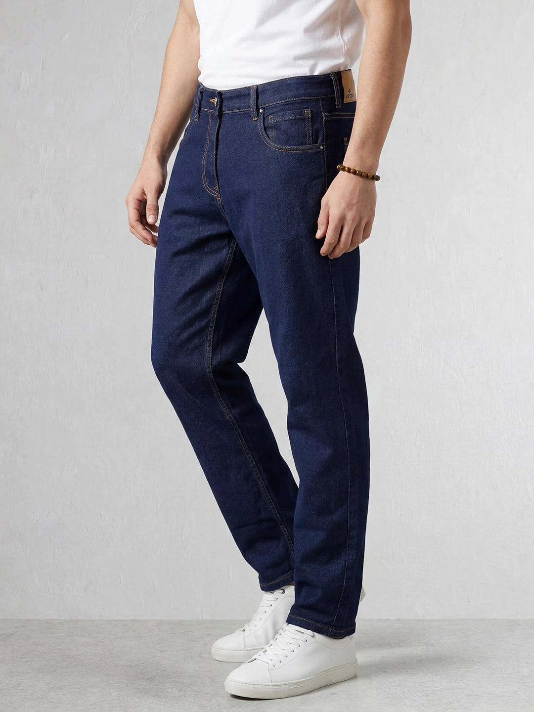 Solid Relaxed Slim Fit Jeans | Blue
