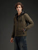 Wrogn Men's Slim Fit Hooded Jacket | Olive