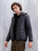 Men's Casual Regular Fit Hooded Puffer Jacker | Black