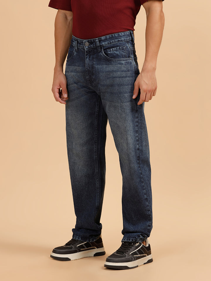 Heavy Fade Anti Fit Jeans | Blue