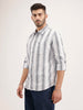 Classic Slim Fit Striped Shirt | White