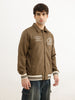 Classic Regular Fit Bomber Jacket | Olive | WJK02FSRE1073W