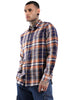 Orange Checked Slim Fit Shirt