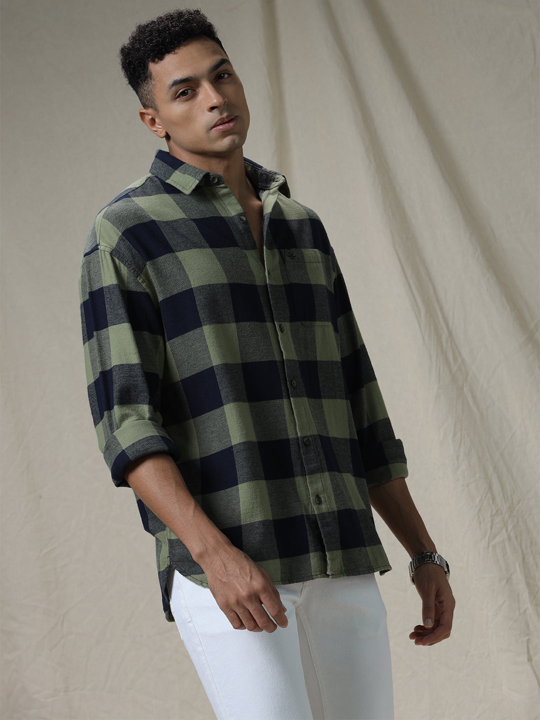 Checkered Squares Boxy Fit Shirt