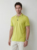 Smart Casual Polo with contrast Collar Detail | Light Green