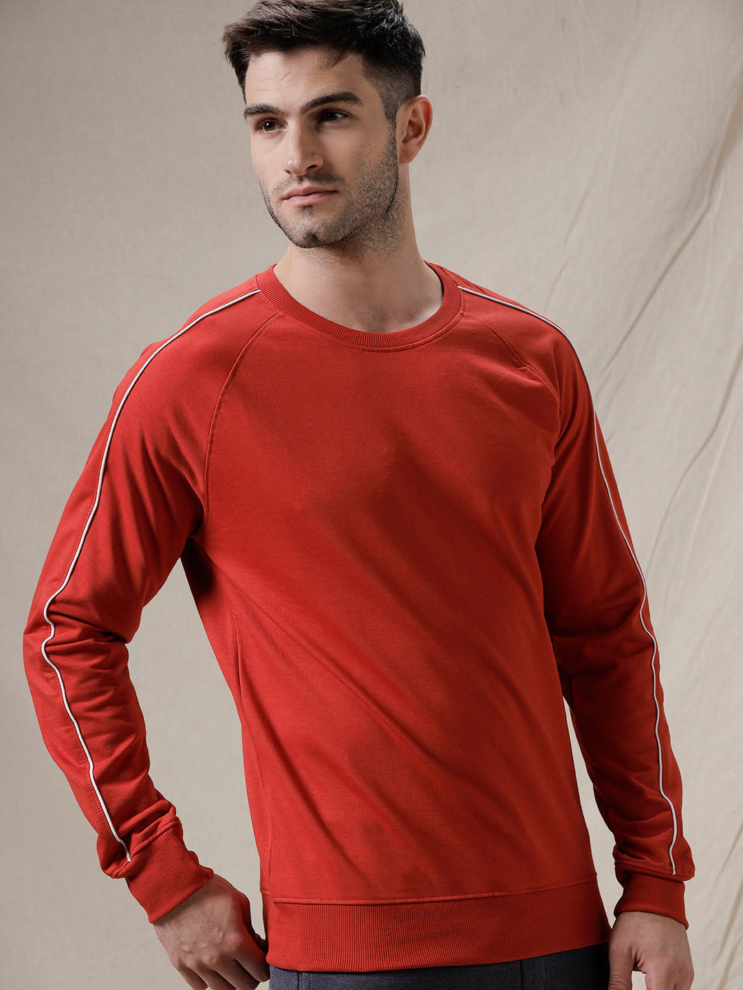 Wrogn Print Pullover Rust Sweatshirt