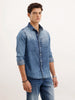 Slim Fit Faded Denim Shirt | Light Blue