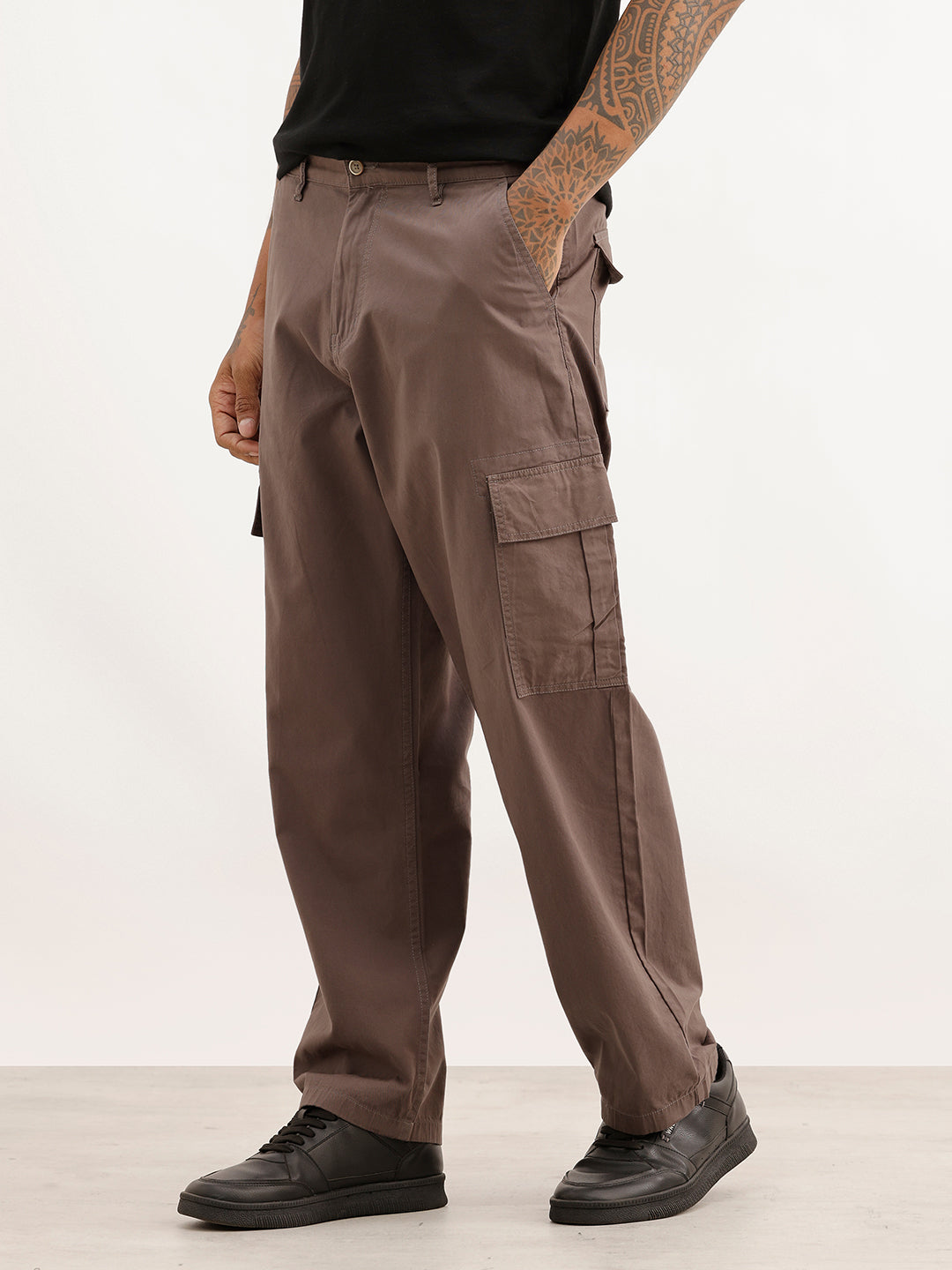 Classic Solid Cargo Trouser | Dark Grey