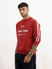 Classic Placement Printed Sweatshirt | Red