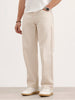 Loose Fit Denim Jeans | Beige
